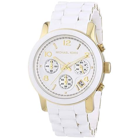 Women's White Michael Kors Chronograph Watch MK5145